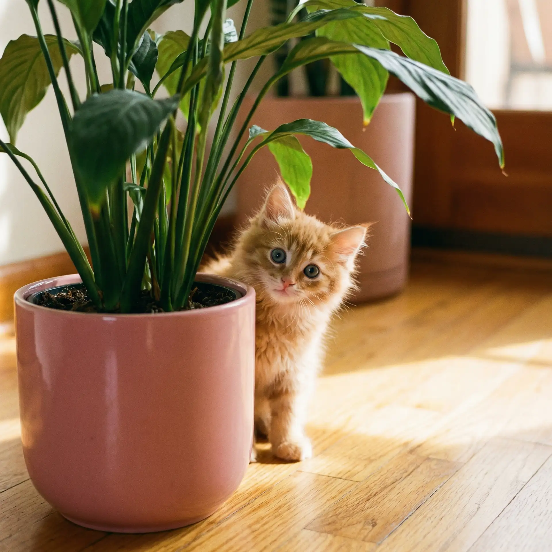 小猫从花盆后探头 - 天堂v网