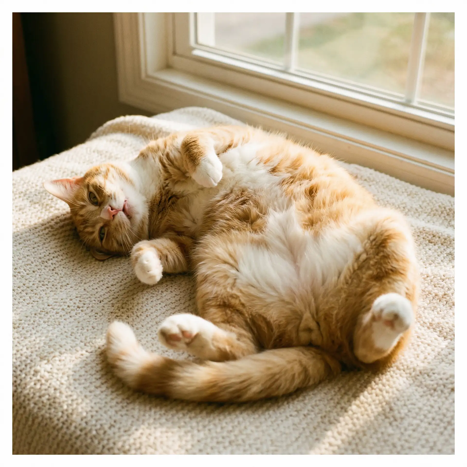 猫咪仰躺露出肚皮 - 天堂v网